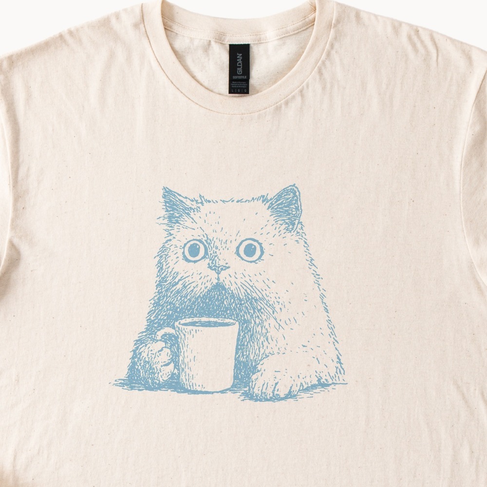 Cross Hatch Cat Lover Gift Boho Tee